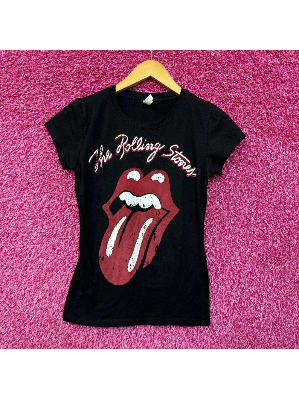 The Rolling Stones Hot Lips Logo Women’s Rock Band Top M